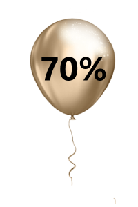 baloon with number 70